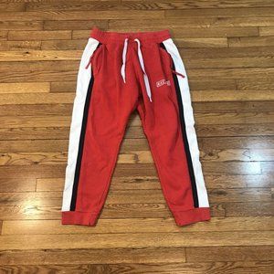 Nike Air Joggers Mens Large Red Fleece Sweatpants
